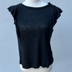 Rebecca Taylor Black Short Sleeve Top